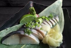 Chirashi and sashimi dishes